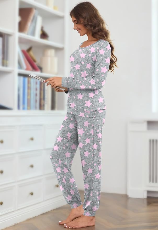 Pink Star Grey