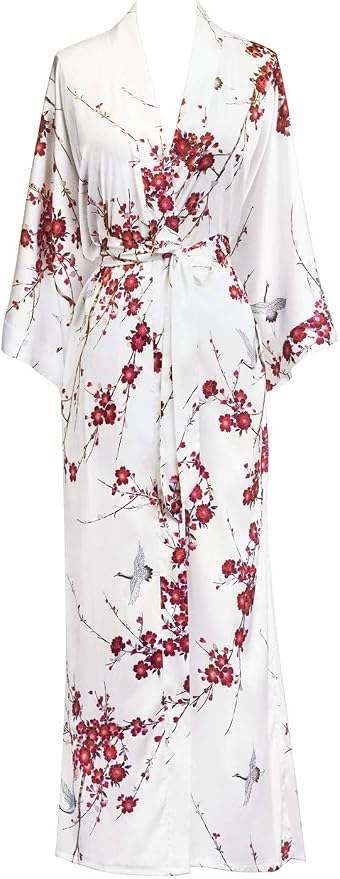 Cherry Blossom & Crane - White