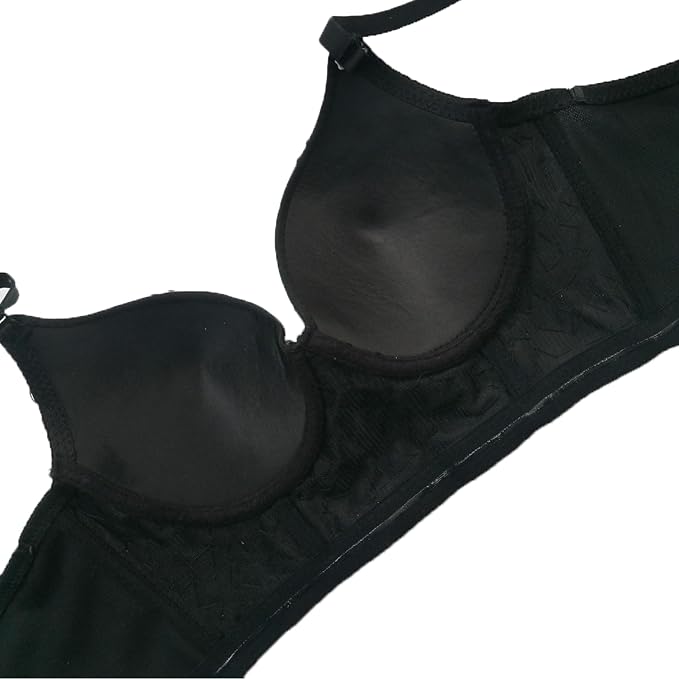 Rhinestone Diamond Bra Black