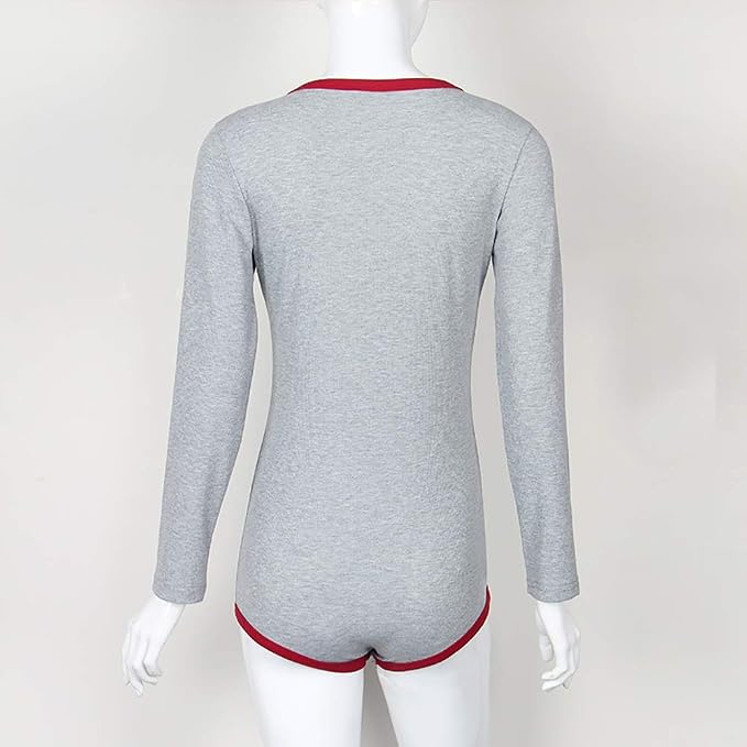 B-long Sleeve-gray&wine