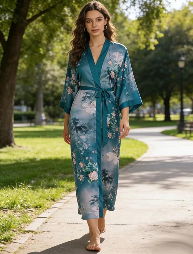 Flower and Bird Blue-green - C