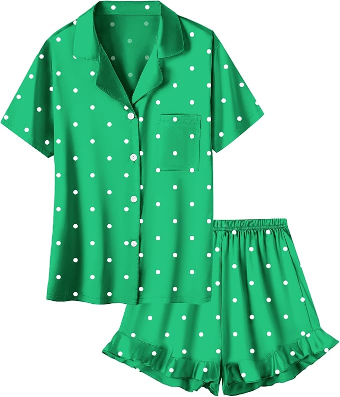 C Green Polka Dots