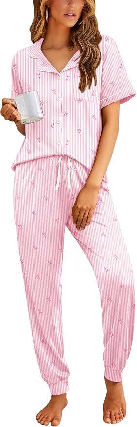 Pink Stripe Bow