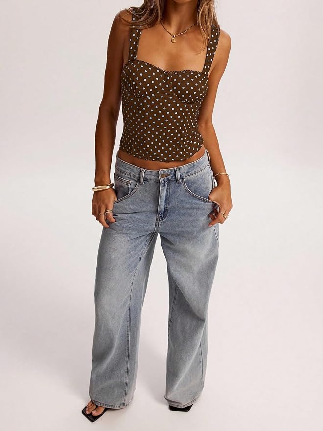 Brown Polka Dots Print