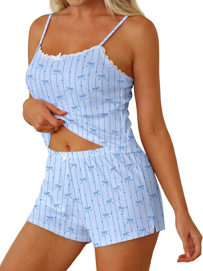 Blue Stripe Bows