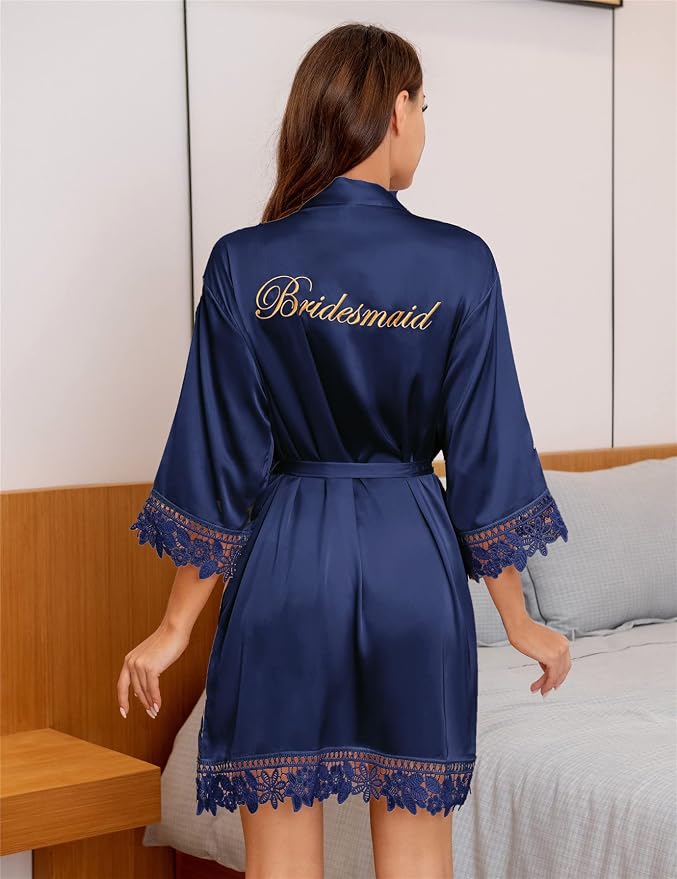 Bridesmaid-lace Navy