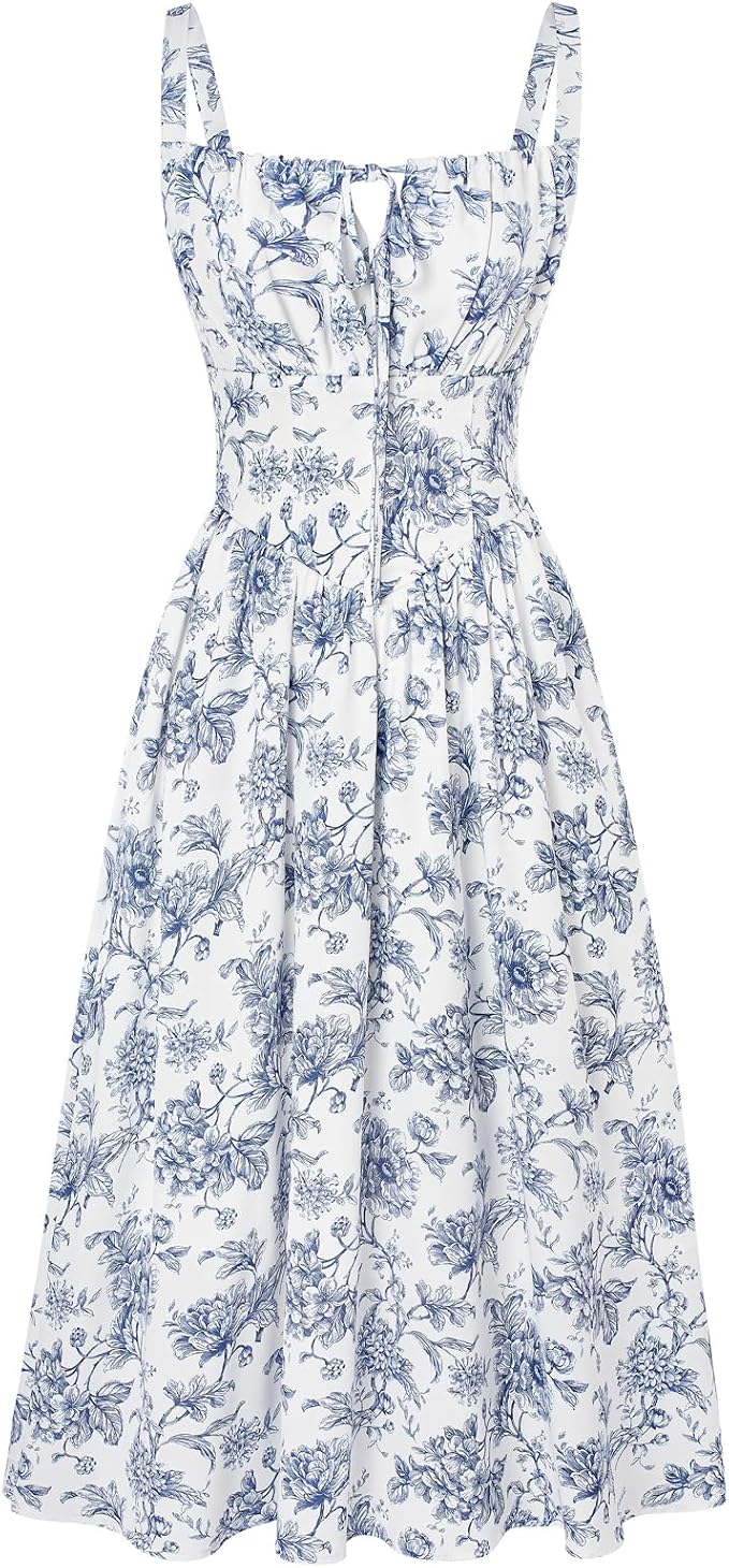 Navy White Floral
