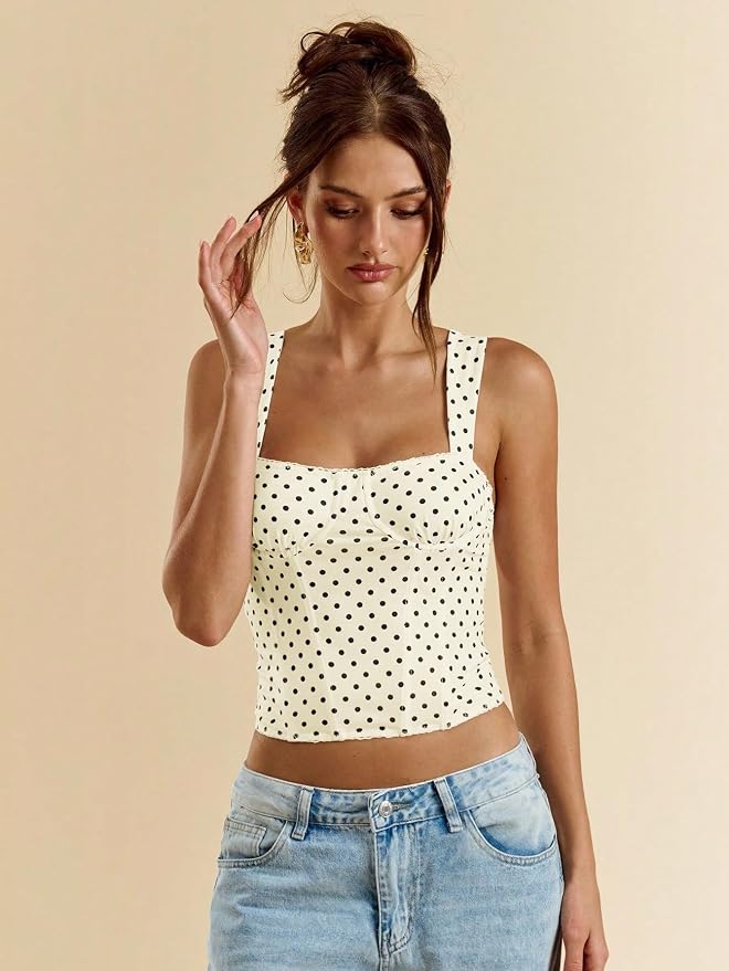 Apricot Polka Dots Print