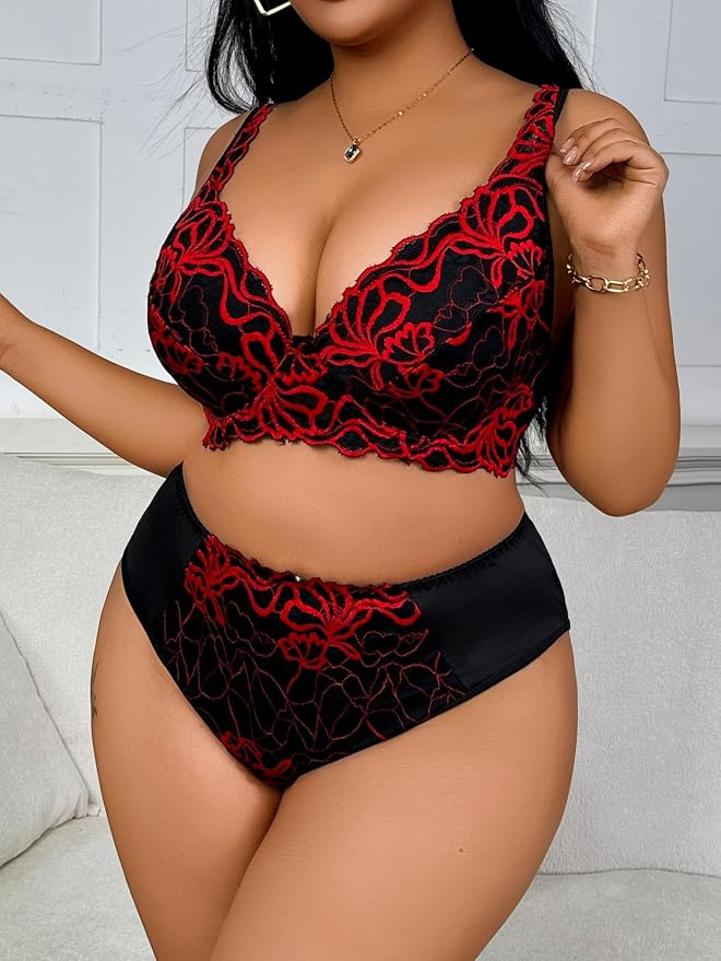 Black Red Flowers
