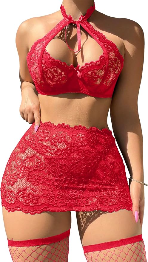 Floral Lace Red