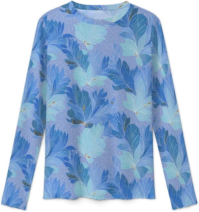 Blue Leaf Print