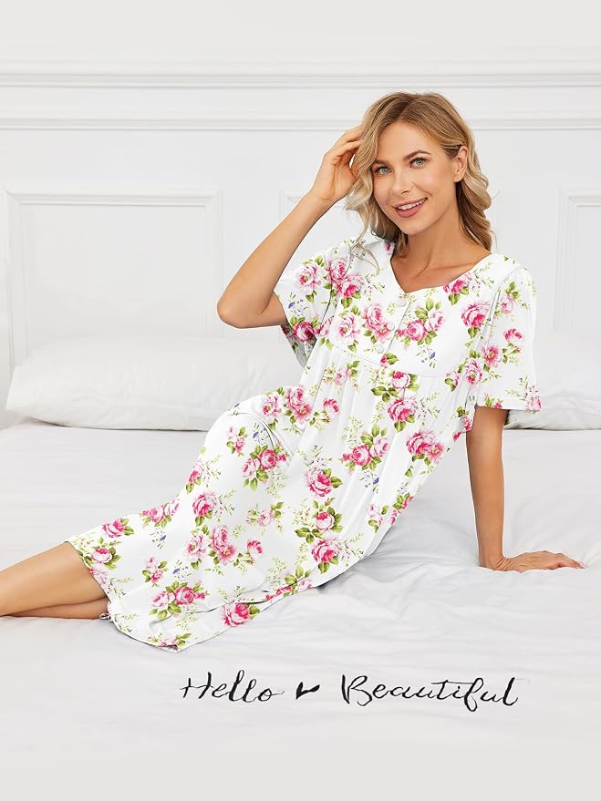 Pink Flowers on White