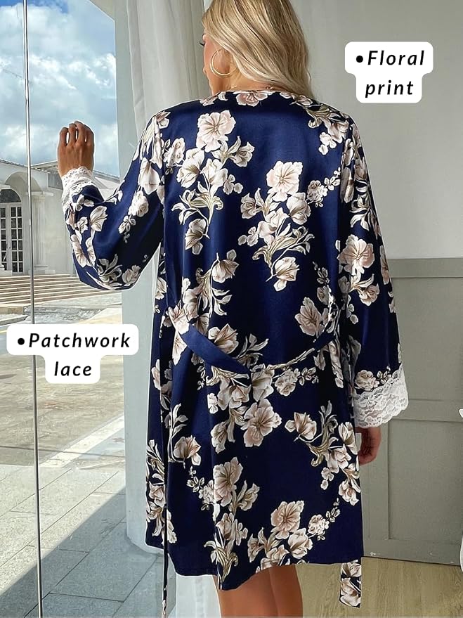 Navy Blue Floral