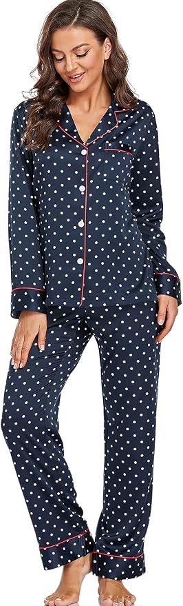 Navy/Red, Dots