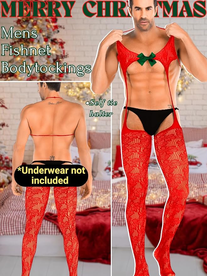 Red&dark Green Bow