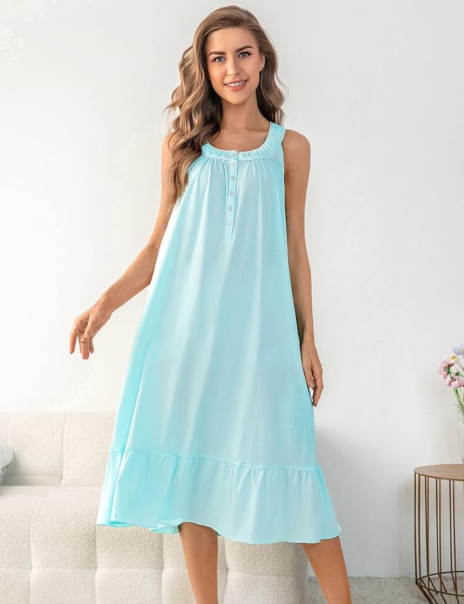 100% Cotton Aqua Green