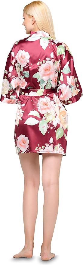 Floral Wine Red
