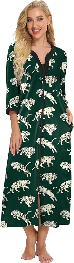 Tiger Pattarn on Dark Green-long