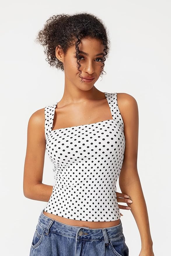 White Polka Dots