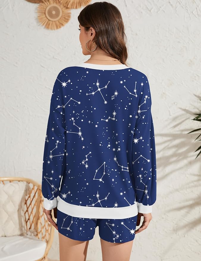 Blue Starry Print