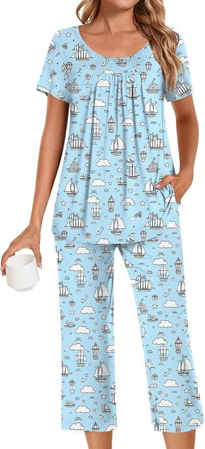Lighe Blue Sailboat