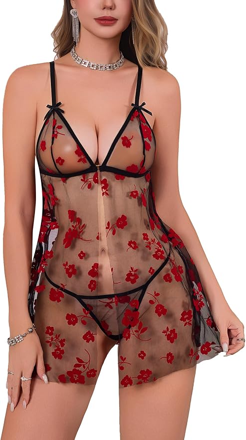 Black/Red Flowers
