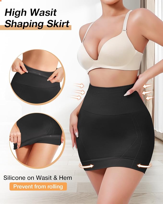 Black-half Slip With Non Slip Strip