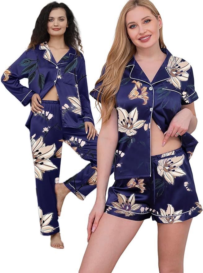 Floral A04-navy