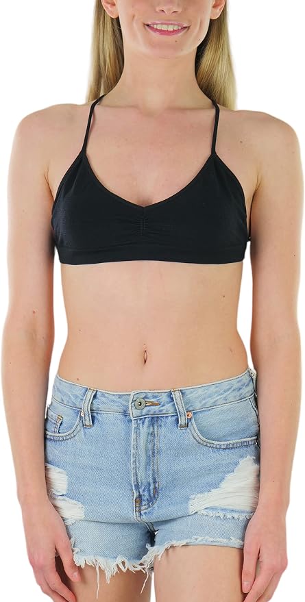 Strappy Back V-neck - Black