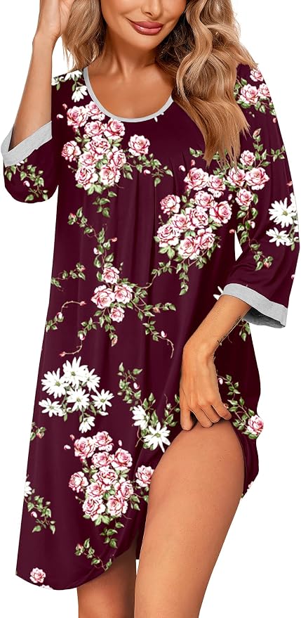 Floral Wine Red