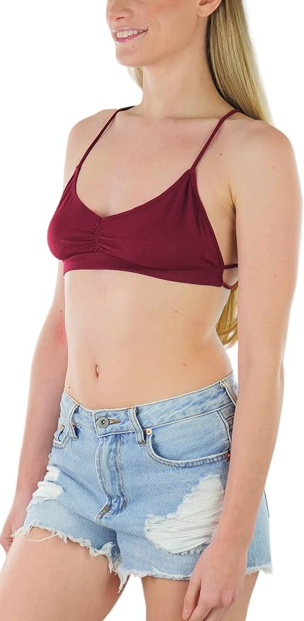Strappy Back V-neck - Red