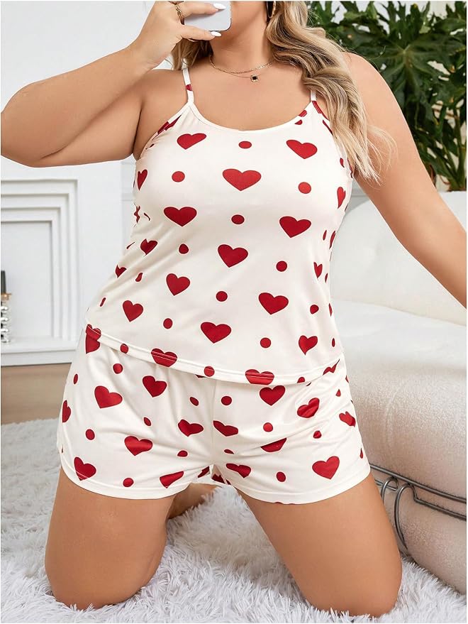 Beige and Red Heart