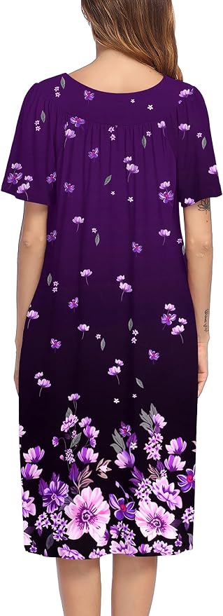 Purple Black Floral