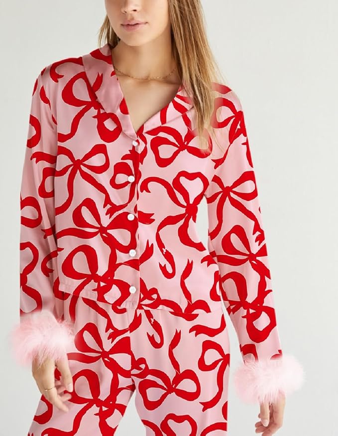 Bow Print Red