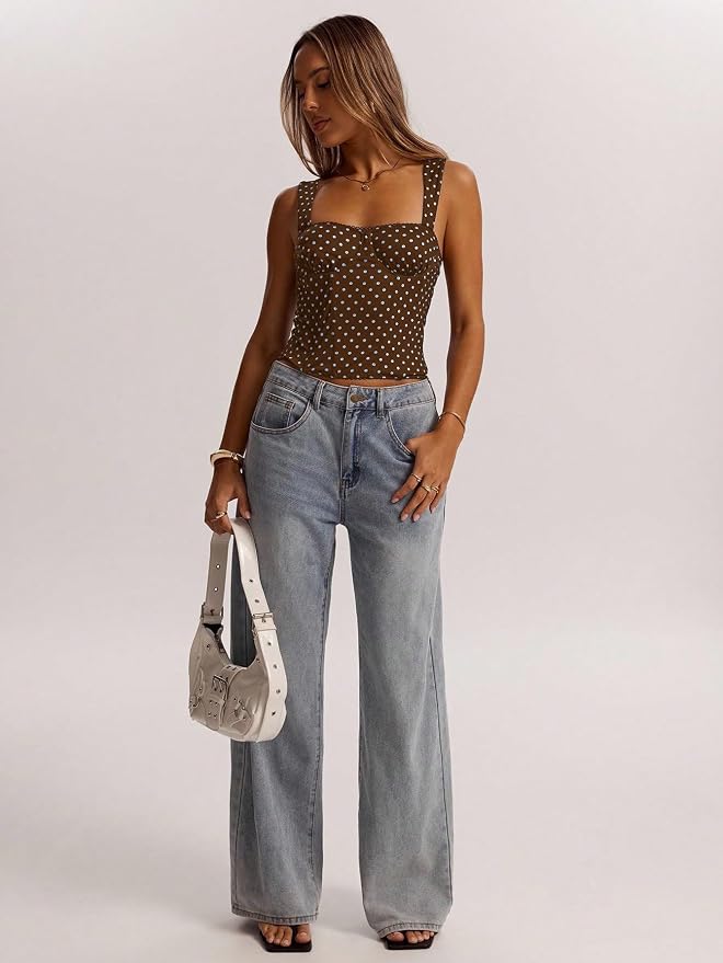 Brown Polka Dots Print