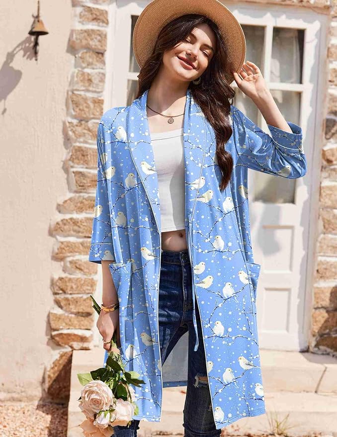 Blue White Bird
