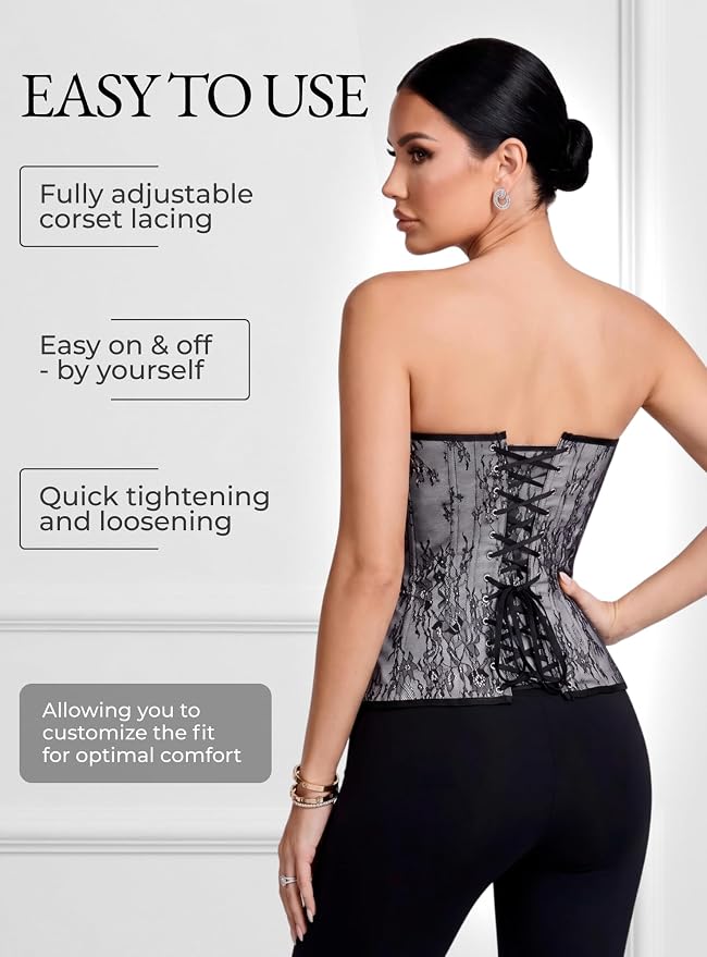 Grey Lace - Measure Your Body & Use the Size Chart!