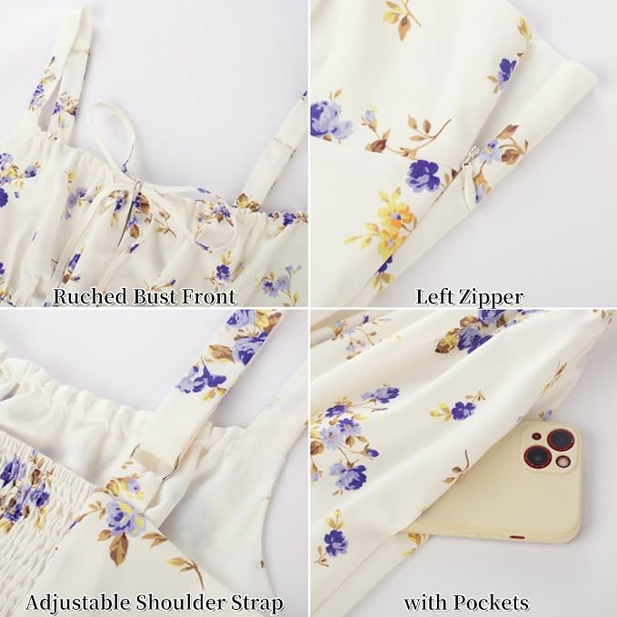 Beige Purple Floral