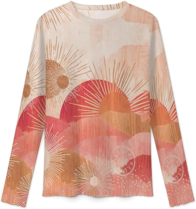 Orange Red Print