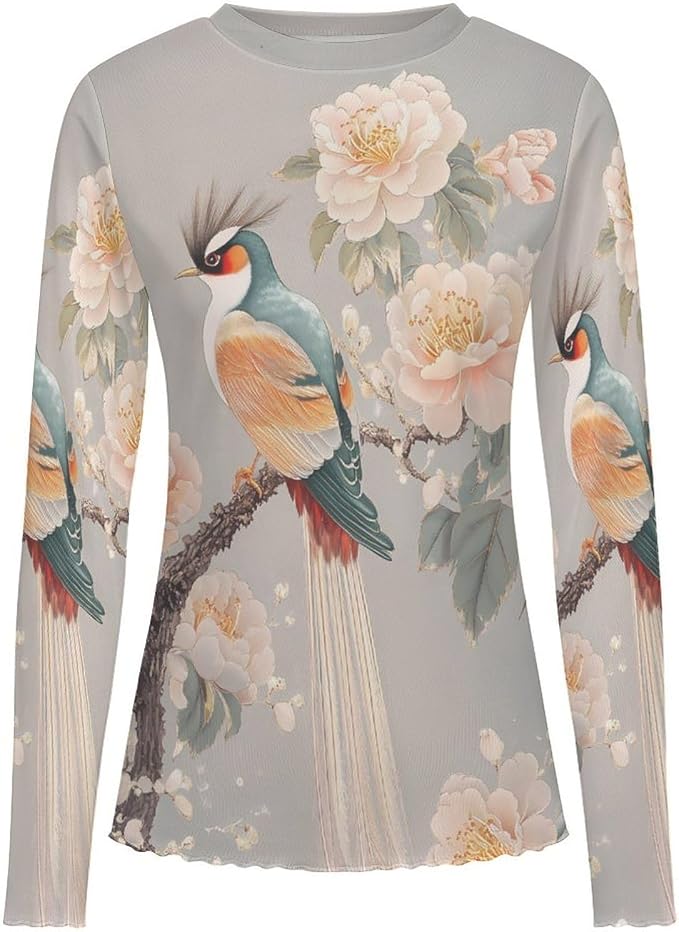 Khaki Bird Print