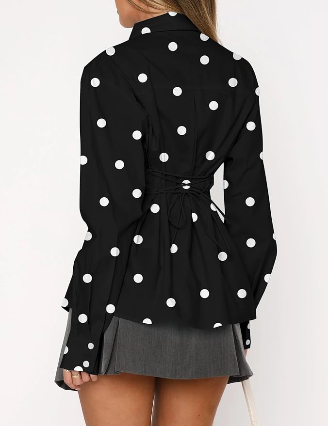 Polka Dot Black White