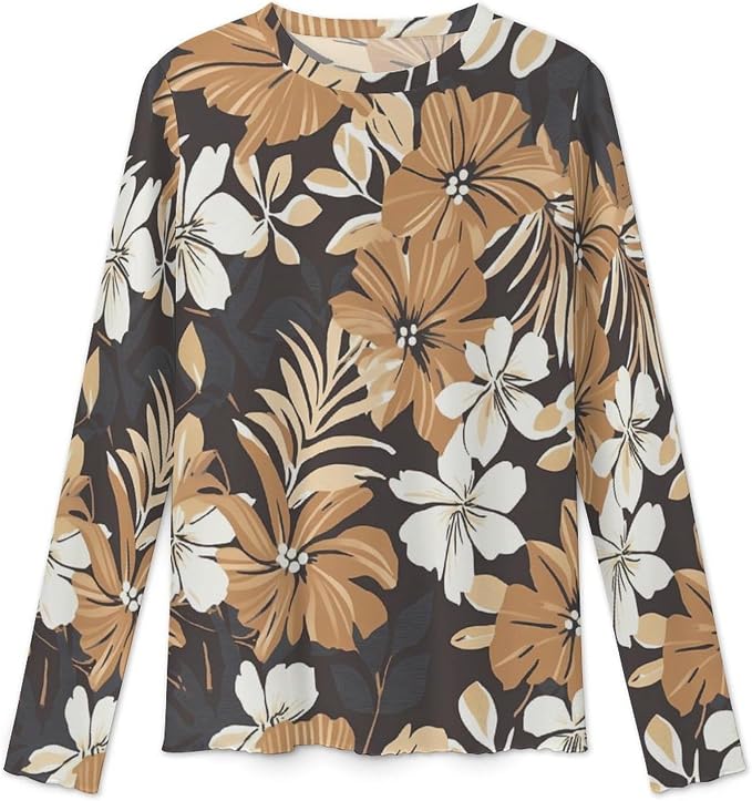 Black Brown Floral