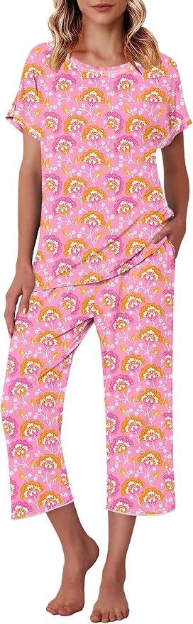 Pink Cashew Flower Print