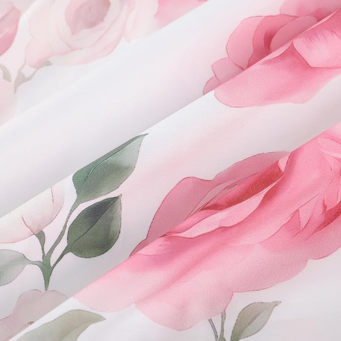 White Pink Big Floral
