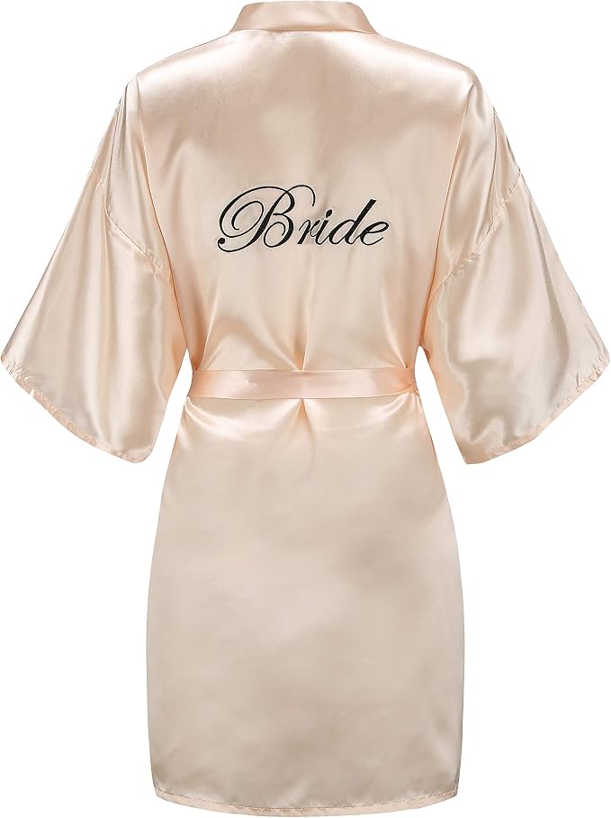 Champagne With Black Embroidery