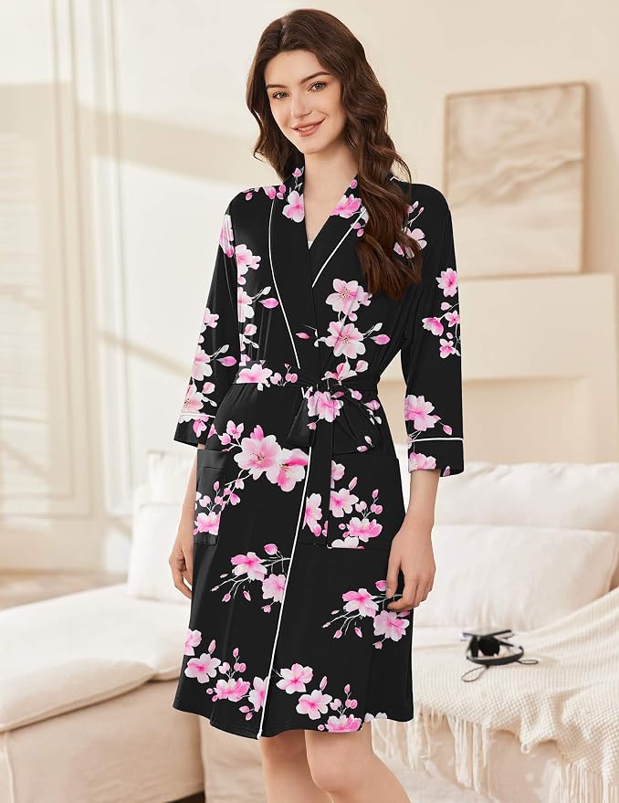 Black Pink Flowers