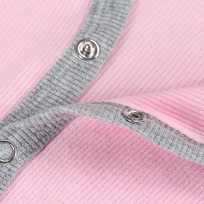 B-long Sleeve-pink&gray