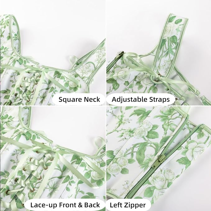 White-green Floral
