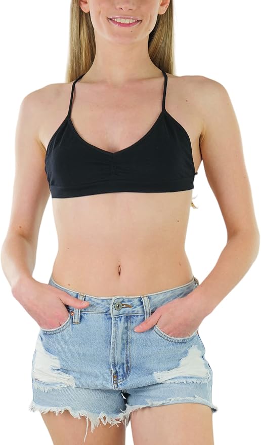 Strappy Back V-neck - Black