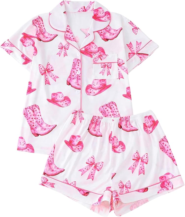 Pink White Printed